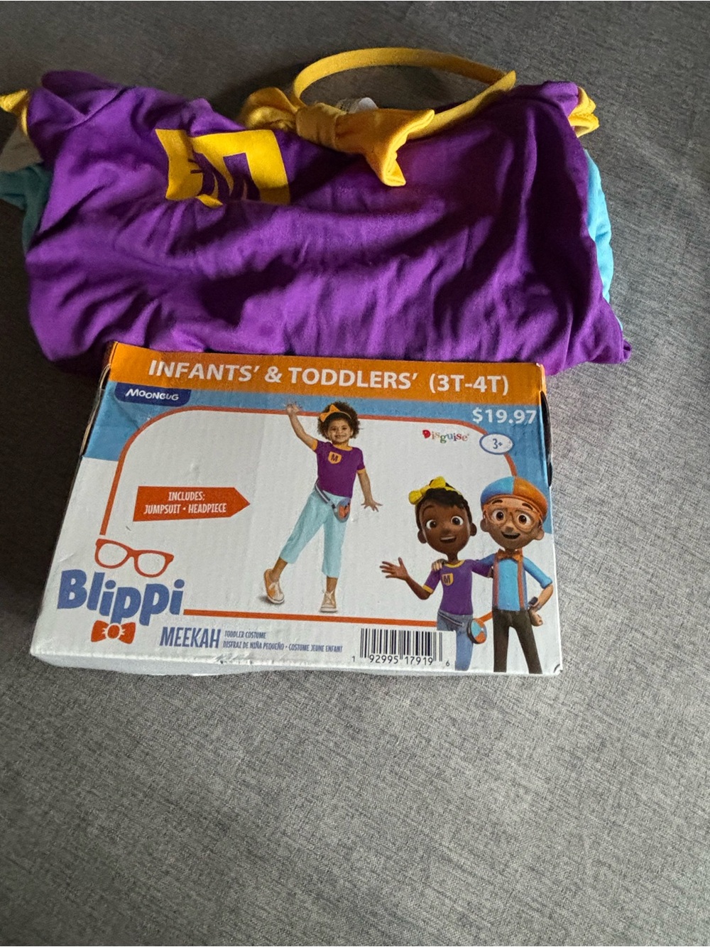 Bippi’s Meekah Toddler Costume Once Piece  in Purple & Yellow from 
Toddler 2-3T